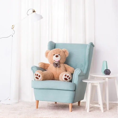 Teddyway Bobo Large Plush Teddy Bear Giant XXL, Cuddly Toy, Toy, 100 cm, Light Brown - Teddyway