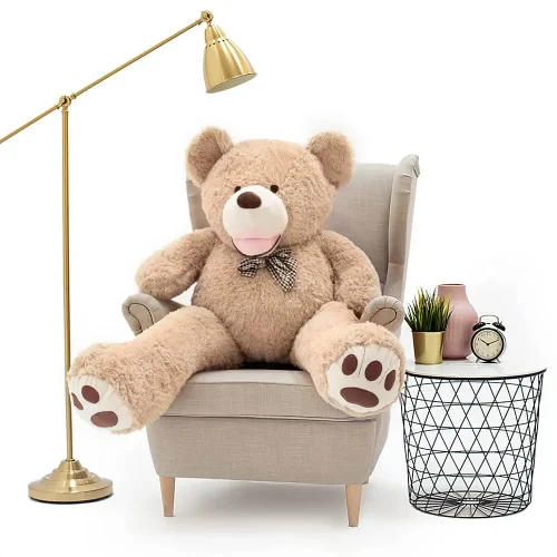 Teddyway Bobo Large Plush Teddy Bear Giant XXL, Cuddly Toy, Toy, 130 cm, Light Brown - Teddyway